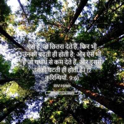 Picture 05 - नीतिवचन 11:24 HINIRV - ऐसे हैं, जो छितरा - Bible Verse Picture