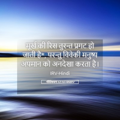 Picture 05 - नीतिवचन 12:16 HINIRV - मूर्ख की रिस - Bible Verse Picture
