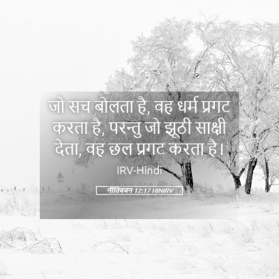 Picture 05 - नीतिवचन 12:17 HINIRV - जो सच बोलता है, वह - Bible Verse Picture