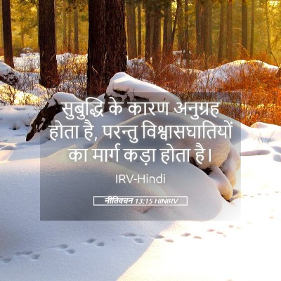 Picture 05 - नीतिवचन 13:15 HINIRV - सुबुद्धि के कारण - Bible Verse Picture
