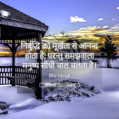 Picture 05 - नीतिवचन 15:21 HINIRV - निर्बुद्धि को - Bible Verse Picture