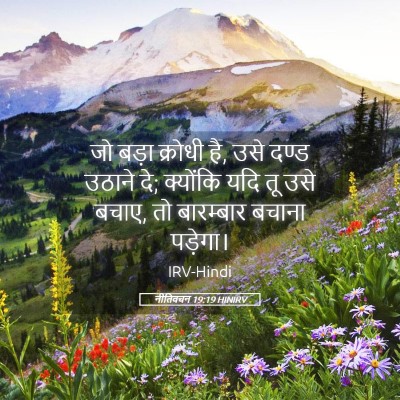 Picture 05 - नीतिवचन 19:19 HINIRV - जो बड़ा क्रोधी है, - Bible Verse Picture