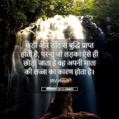 Picture 05 - नीतिवचन 29:15 HINIRV - छड़ी और डाँट से - Bible Verse Picture