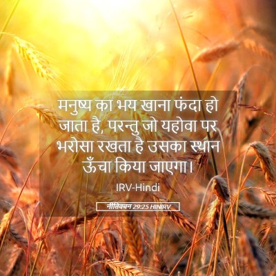 Picture 05 - नीतिवचन 29:25 HINIRV - मनुष्य का भय खाना - Bible Verse Picture