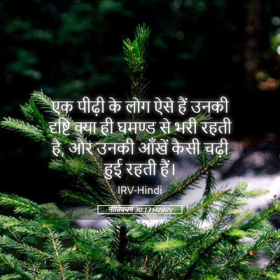 Picture 05 - नीतिवचन 30:13 HINIRV - एक पीढ़ी के लोग ऐसे - Bible Verse Picture