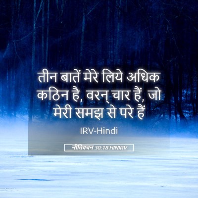 Picture 05 - नीतिवचन 30:18 HINIRV - तीन बातें मेरे - Bible Verse Picture