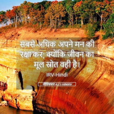 Picture 05 - नीतिवचन 4:23 HINIRV - सबसे अधिक अपने मन - Bible Verse Picture