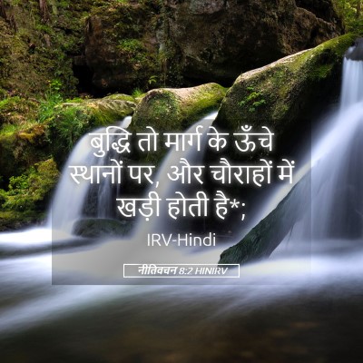 Picture 05 - नीतिवचन 8:2 HINIRV - बुद्धि तो मार्ग के - Bible Verse Picture
