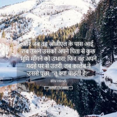 Picture 05 - न्यायियों 1:14 HINIRV - और जब वह ओत्नीएल के - Bible Verse Picture
