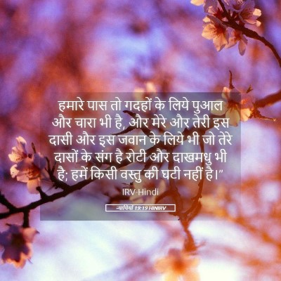 Picture 05 - न्यायियों 19:19 HINIRV - हमारे पास तो गदहों - Bible Verse Picture