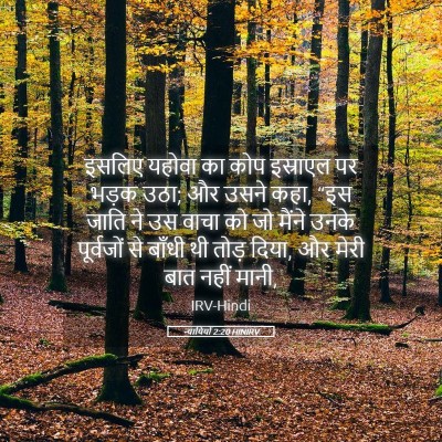 Picture 05 - न्यायियों 2:20 HINIRV - इसलिए यहोवा का कोप - Bible Verse Picture