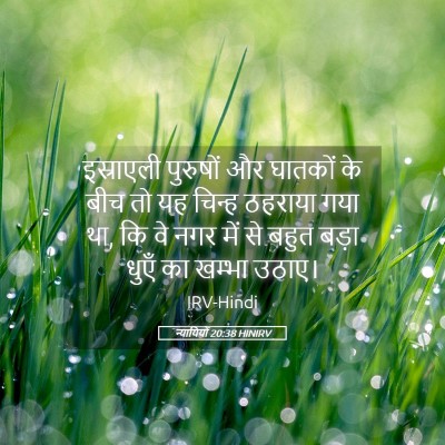 Picture 05 - न्यायियों 20:38 HINIRV - इस्राएली पुरुषों - Bible Verse Picture