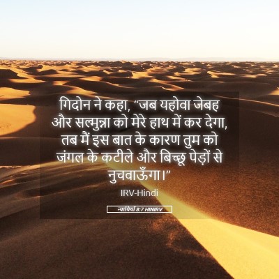 Picture 05 - न्यायियों 8:7 HINIRV - गिदोन ने कहा, “जब - Bible Verse Picture
