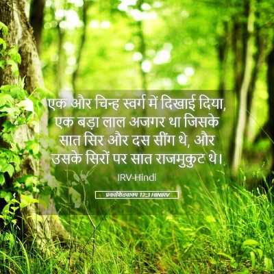 Picture 05 - प्रकाशितवाक्य 12:3 HINIRV - एक और चिन्ह स्वर्ग - Bible Verse Picture