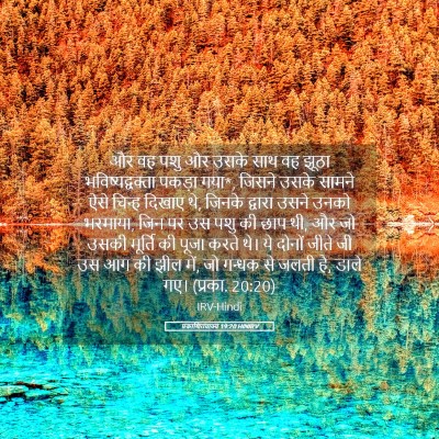Picture 05 - प्रकाशितवाक्य 19:20 HINIRV - और वह पशु और उसके - Bible Verse Picture