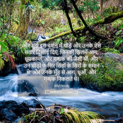 Picture 05 - प्रकाशितवाक्य 9:17 HINIRV - और मुझे इस दर्शन - Bible Verse Picture