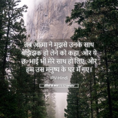 Picture 05 - प्रेरितों के काम 11:12 HINIRV - तब आत्मा ने मुझसे - Bible Verse Picture