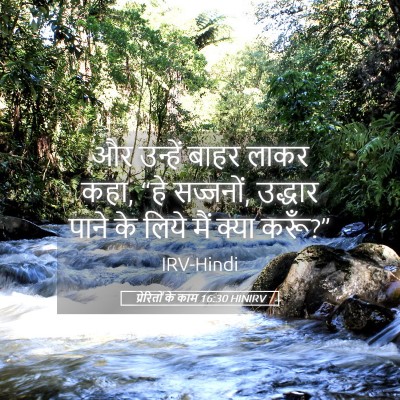 Picture 05 - प्रेरितों के काम 16:30 HINIRV - और उन्हें बाहर - Bible Verse Picture