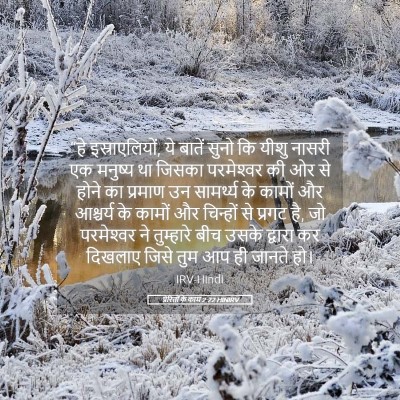 Picture 05 - प्रेरितों के काम 2:22 HINIRV - “हे इस्राएलियों, - Bible Verse Picture