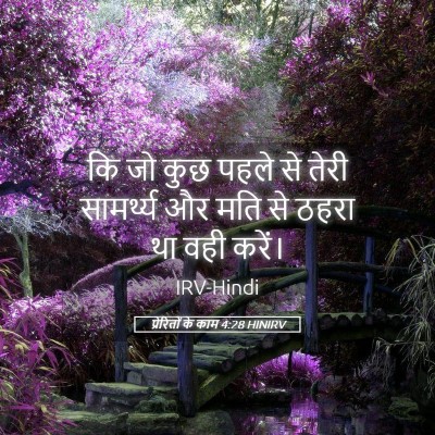 Picture 05 - प्रेरितों के काम 4:28 HINIRV - कि जो कुछ पहले से - Bible Verse Picture