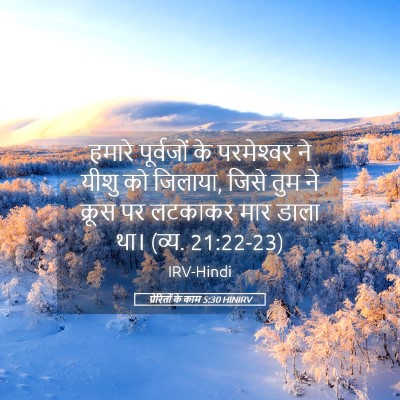 Picture 05 - प्रेरितों के काम 5:30 HINIRV - हमारे पूर्वजों के - Bible Verse Picture