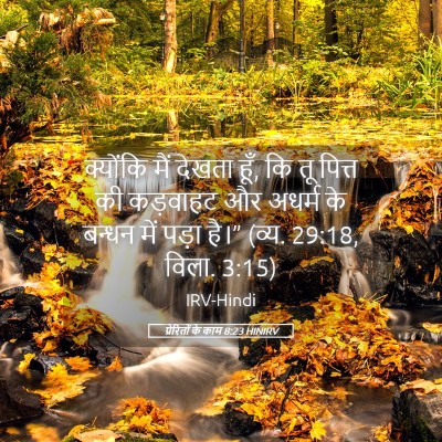 Picture 05 - प्रेरितों के काम 8:23 HINIRV - क्योंकि मैं देखता - Bible Verse Picture