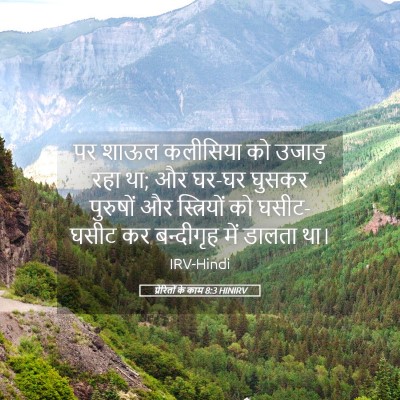 Picture 05 - प्रेरितों के काम 8:3 HINIRV - पर शाऊल कलीसिया को - Bible Verse Picture