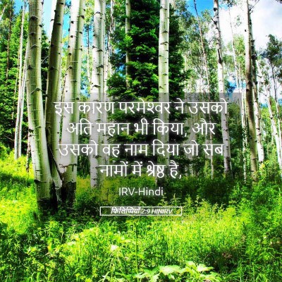 Picture 05 - फिलिप्पियों 2:9 HINIRV - इस कारण परमेश्‍वर - Bible Verse Picture