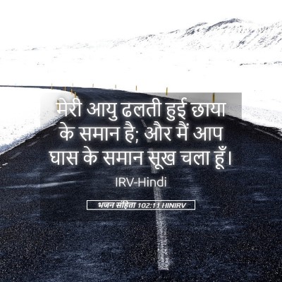 Picture 05 - भजन संहिता 102:11 HINIRV - मेरी आयु ढलती हुई - Bible Verse Picture