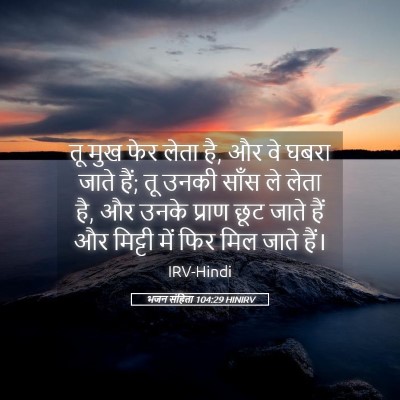 Picture 05 - भजन संहिता 104:29 HINIRV - तू मुख फेर लेता है, - Bible Verse Picture