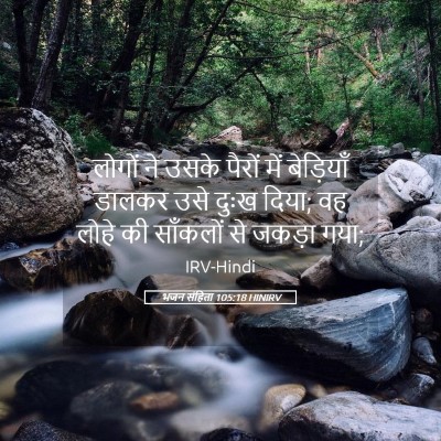 Picture 05 - भजन संहिता 105:18 HINIRV - लोगों ने उसके - Bible Verse Picture