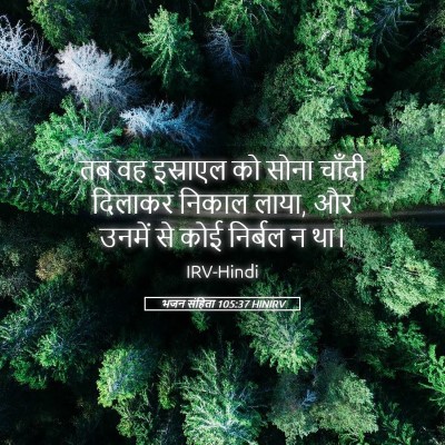 Picture 05 - भजन संहिता 105:37 HINIRV - तब वह इस्राएल को - Bible Verse Picture