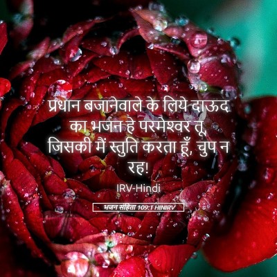 Picture 05 - भजन संहिता 109:1 HINIRV - प्रधान बजानेवाले - Bible Verse Picture