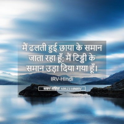 Picture 05 - भजन संहिता 109:23 HINIRV - मैं ढलती हुई छाया - Bible Verse Picture