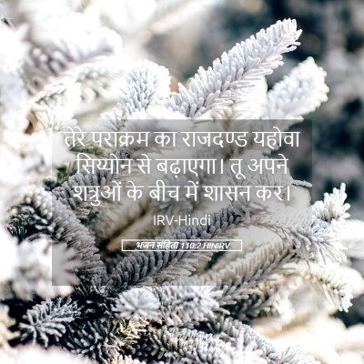 Picture 05 - भजन संहिता 110:2 HINIRV - तेरे पराक्रम का - Bible Verse Picture