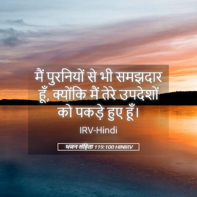 Picture 05 - भजन संहिता 119:100 HINIRV - मैं पुरनियों से भी - Bible Verse Picture