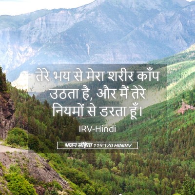Picture 05 - भजन संहिता 119:120 HINIRV - तेरे भय से मेरा - Bible Verse Picture
