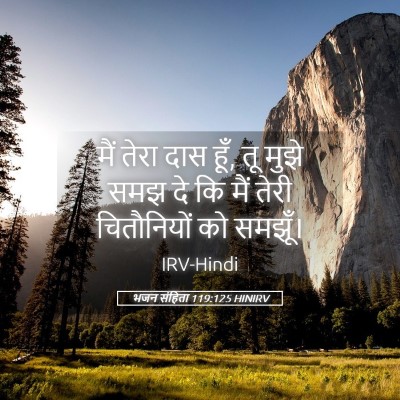 Picture 05 - भजन संहिता 119:125 HINIRV - मैं तेरा दास हूँ, - Bible Verse Picture
