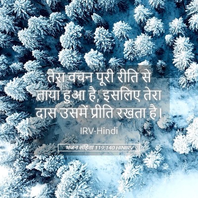 Picture 05 - भजन संहिता 119:140 HINIRV - तेरा वचन पूरी रीति - Bible Verse Picture