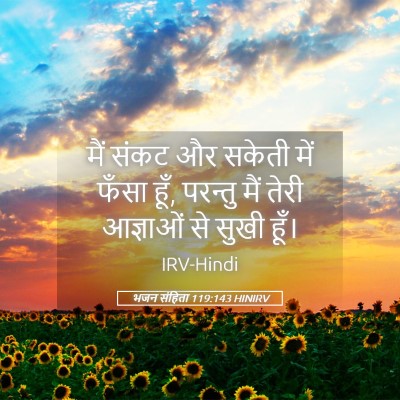 Picture 05 - भजन संहिता 119:143 HINIRV - मैं संकट और सकेती - Bible Verse Picture