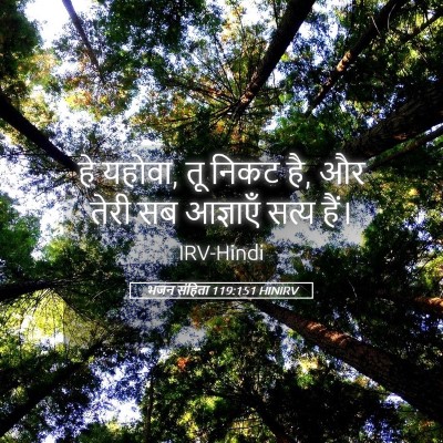 Picture 05 - भजन संहिता 119:151 HINIRV - हे यहोवा, तू निकट - Bible Verse Picture