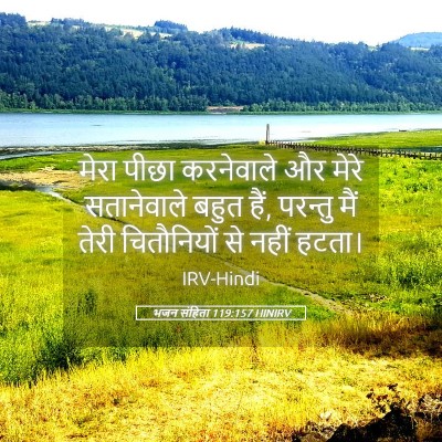 Picture 05 - भजन संहिता 119:157 HINIRV - मेरा पीछा - Bible Verse Picture
