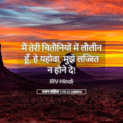 Picture 05 - भजन संहिता 119:31 HINIRV - मैं तेरी - Bible Verse Picture