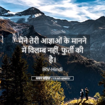 Picture 05 - भजन संहिता 119:60 HINIRV - मैंने तेरी - Bible Verse Picture