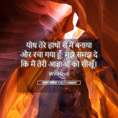 Picture 05 - भजन संहिता 119:73 HINIRV - योध तेरे हाथों से - Bible Verse Picture