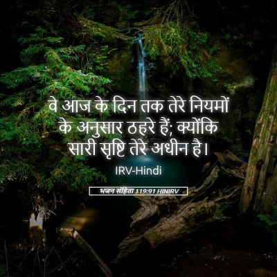 Picture 05 - भजन संहिता 119:91 HINIRV - वे आज के दिन तक - Bible Verse Picture