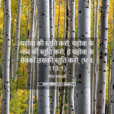 Picture 05 - भजन संहिता 135:1 HINIRV - यहोवा की स्तुति - Bible Verse Picture