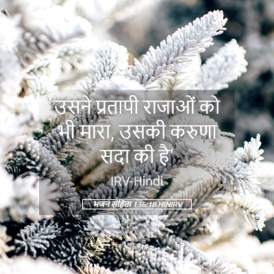 Picture 05 - भजन संहिता 136:18 HINIRV - उसने प्रतापी - Bible Verse Picture