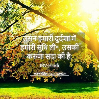 Picture 05 - भजन संहिता 136:23 HINIRV - उसने हमारी - Bible Verse Picture