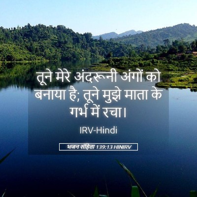 Picture 05 - भजन संहिता 139:13 HINIRV - तूने मेरे अंदरूनी - Bible Verse Picture